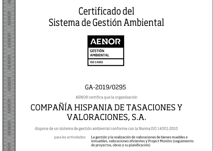 certificación medio ambiente ISO 14001