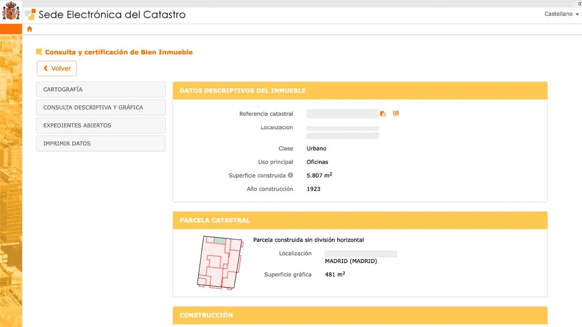 ejemplo referencia catastral portal